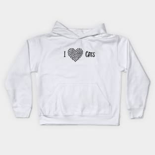 I Love Cats Kids Hoodie